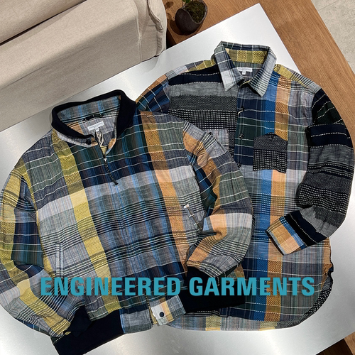 6折 ENGINEERED GARMENTS授权 美产格纹复古日系拼色衬衫夹克外套