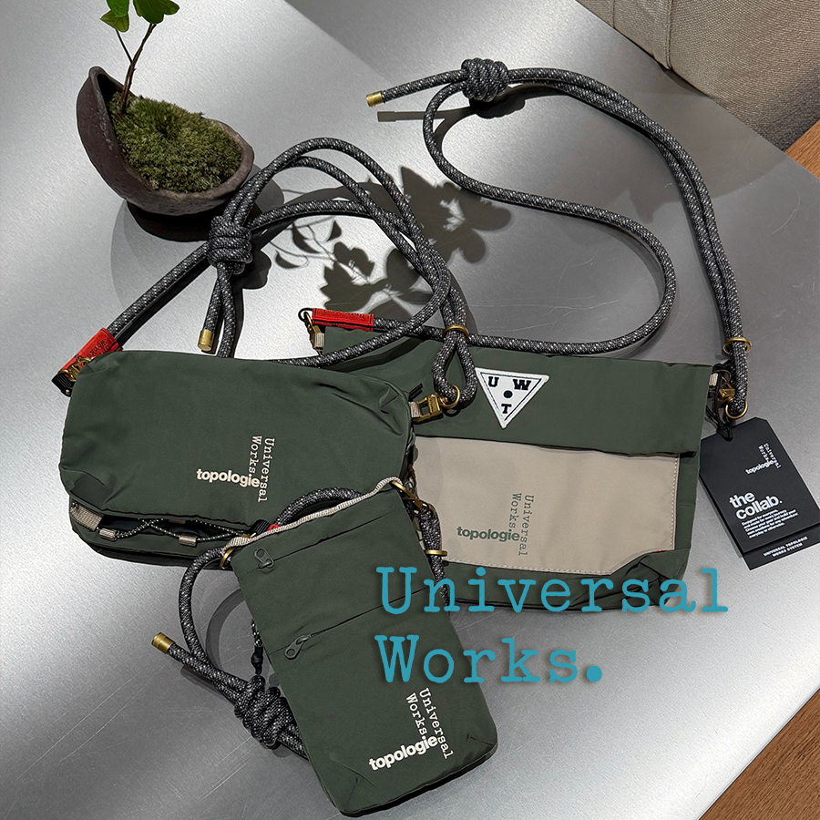 Universal Works x Topologie联名 户外单肩斜跨手机包 附登山绳