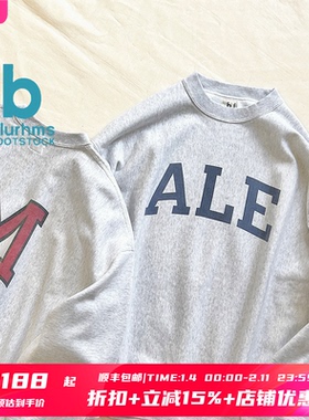 7折 blurhms ROOTSTOCK授权 日本制 复古字母印花圆领套头卫衣