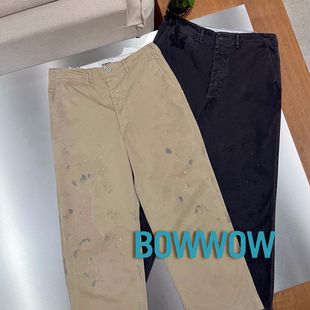 BOWWOW官方授权26SS 日本制 两色重工水洗做旧做脏泼墨休闲裤