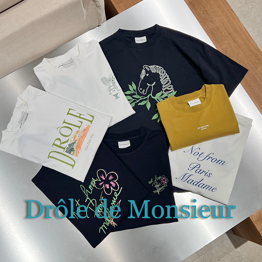 Drole De Monsieur官方授权 葡萄牙制 多色印花刺绣圆领短袖T恤
