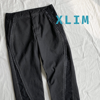 XLIM做旧粗制肌理立体拼接休闲裤