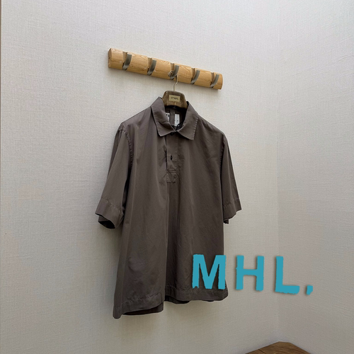 MARGARET HOWELL MHL.授权 葡萄牙制 极简英伦挺阔短袖Polo衫衬衫