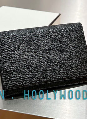 N.HOOLYWOOD × PORTER授权 COMPILE 日产黑色压花牛皮名片夹卡包