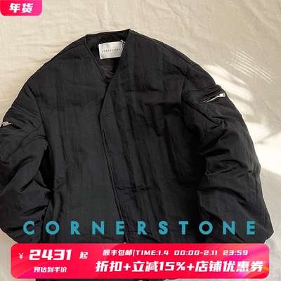 CORNERSTONE日系阔型暗扣羽绒服