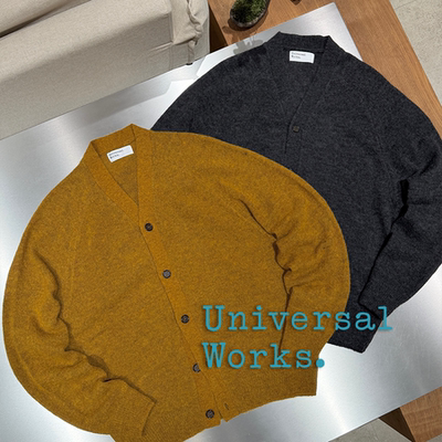 Universal Works官方授权 葡萄牙制 英伦保暖羊驼毛混纺针织开衫