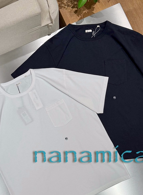nanamica官方授权26AW 日本制 定番刺绣logo小口袋圆领短袖T恤