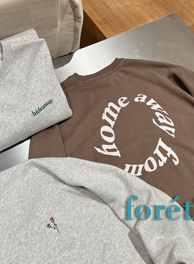 8折 foret 丹麦设计师品牌 葡萄牙制 简约LOGO印花刺绣加绒卫衣