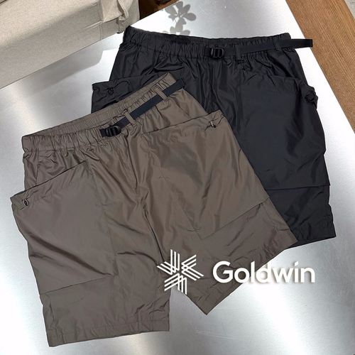 Goldwin授权26SS 两色抽带松紧腰户外防撕裂直筒工装短裤 GL75172