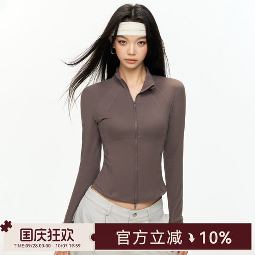 Mitaogirl双拉链瑜伽服外套女