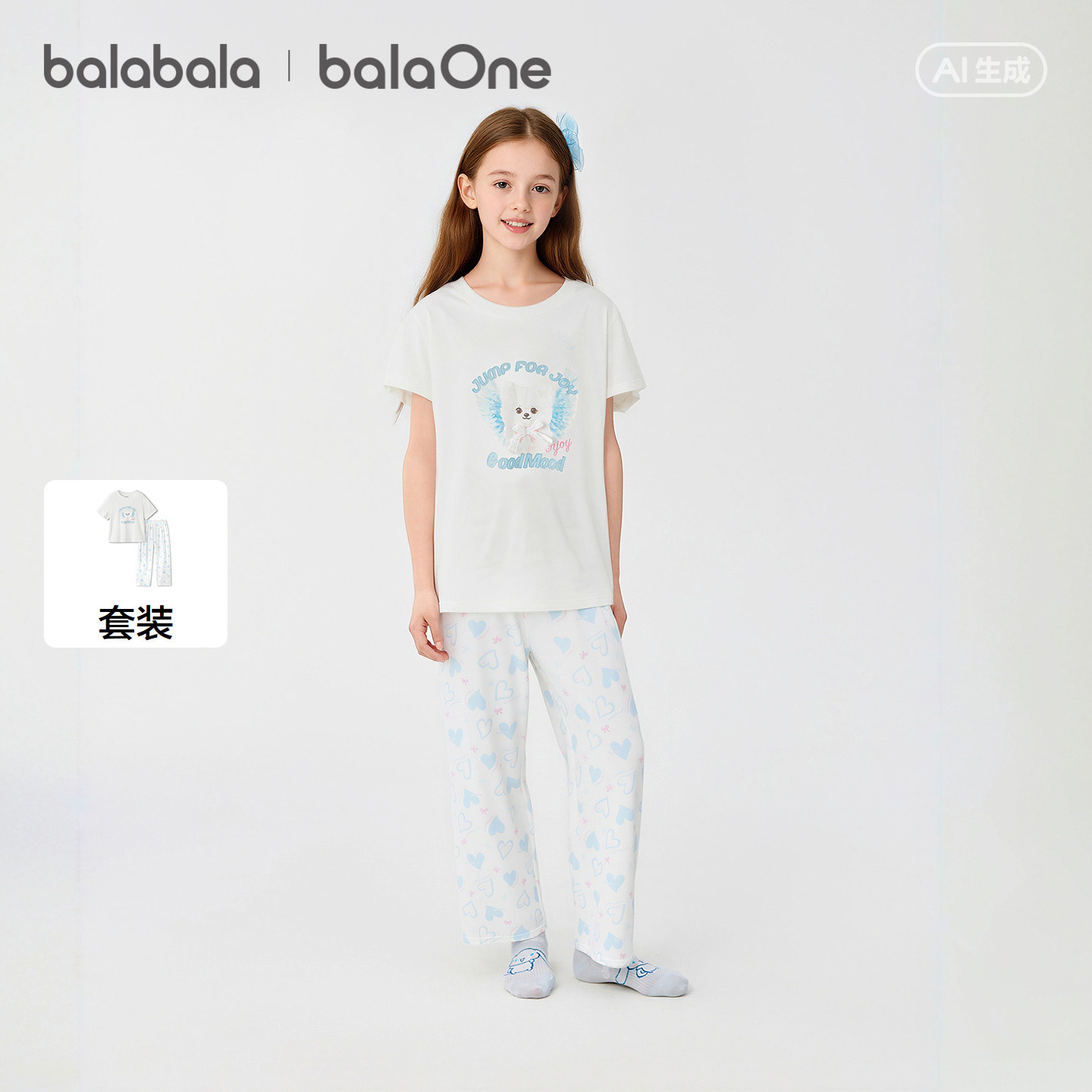 巴拉巴拉balaOne家居服甜美套装图片