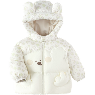 巴拉巴拉童装婴儿羽绒服女男童外套冬拜年服宝宝儿童2025红色新款