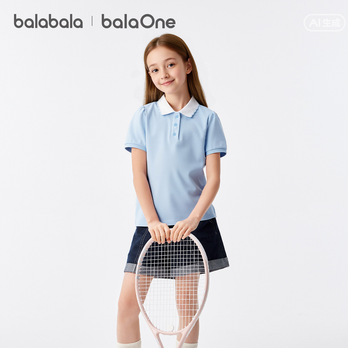 巴拉巴拉儿童短袖t恤女童POLO衫图片