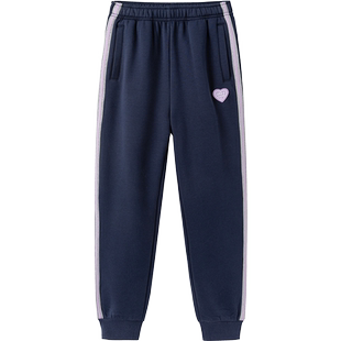 巴拉巴拉童装女童加绒运动裤子2026秋冬装休闲加厚保暖儿童长裤潮