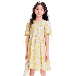 巴拉巴拉童装女童裙子儿童连衣裙2026夏装新款新中式纱裙国风汉服