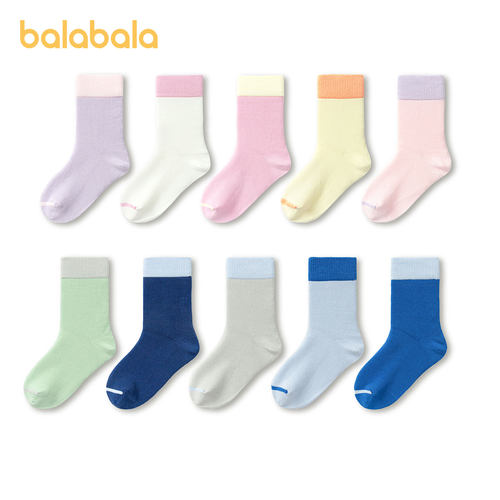 巴拉巴拉balaOne中筒棉袜五双装