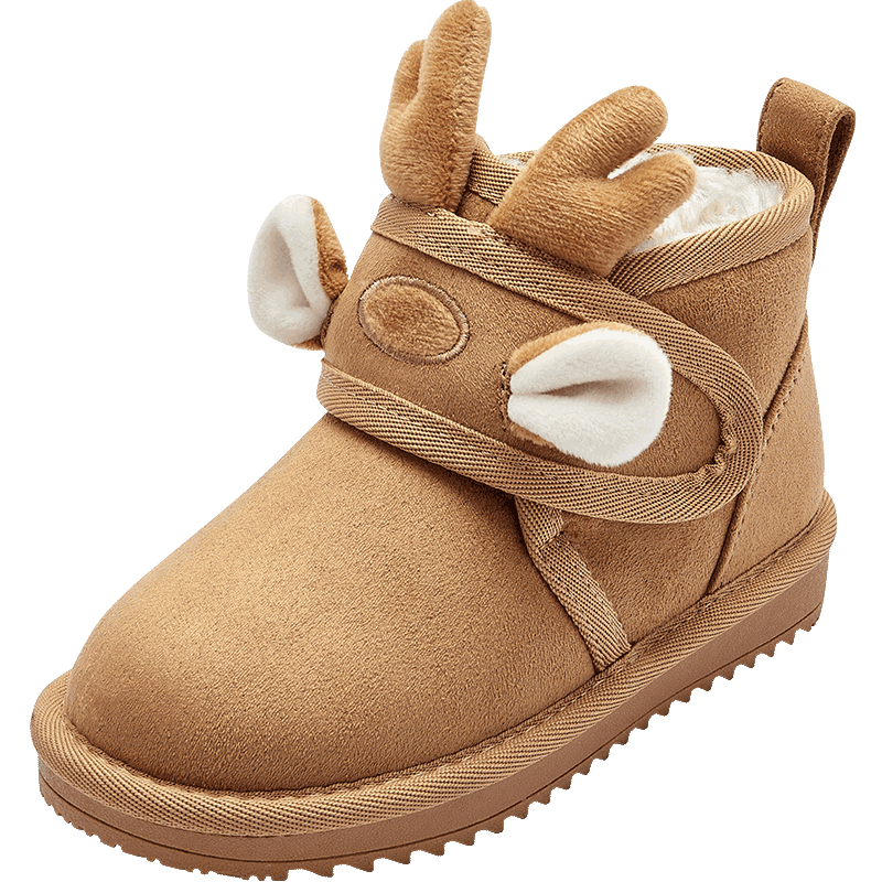 巴拉巴拉童鞋儿童雪地靴男童女童棉靴加厚加绒宝宝冬季靴子防泼水