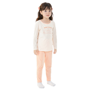 巴拉巴拉女童内衣套装棉春秋新款薄小童打底棉毛衫宝宝中大童睡衣