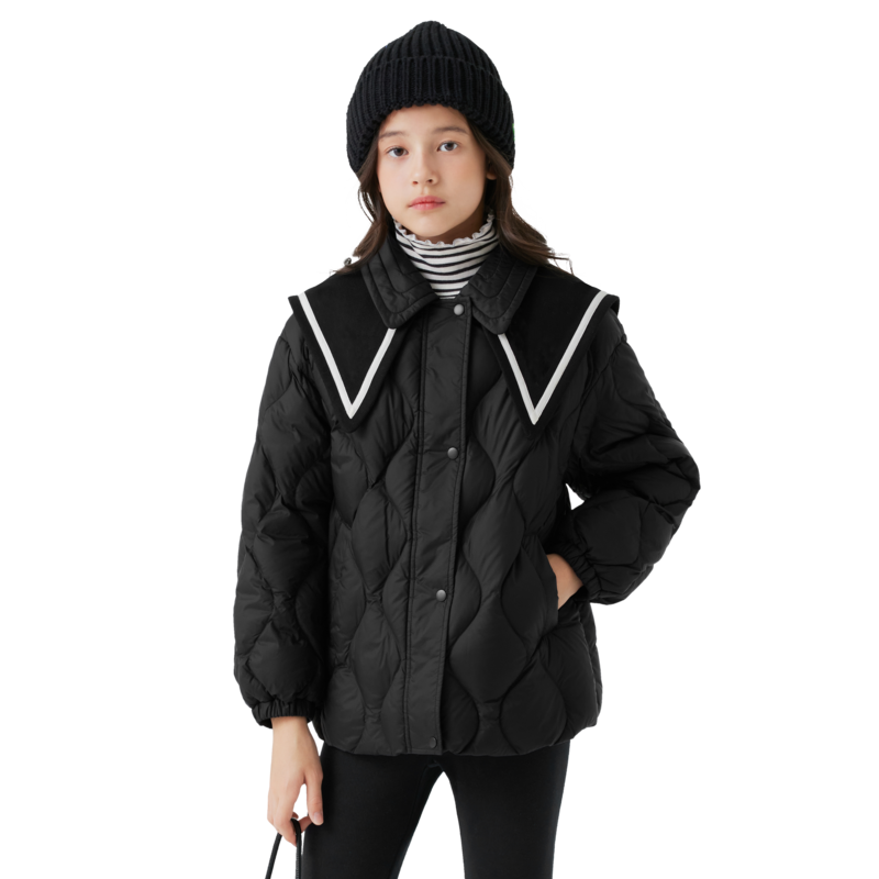 巴拉巴拉童装儿童羽绒服女童冬装加绒面包厚外套上衣舒适户外潮款