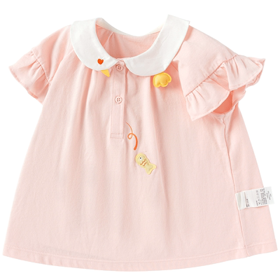 婴儿短袖t恤巴拉巴拉甜美女童萌