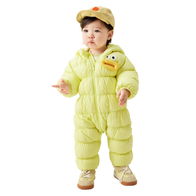 巴拉巴拉童装婴儿羽绒服轻薄冬季宝宝连体衣儿童衣服外出哈衣爬服