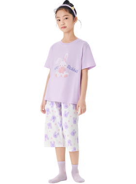 纯棉睡衣套装巴拉巴拉夏季空调服