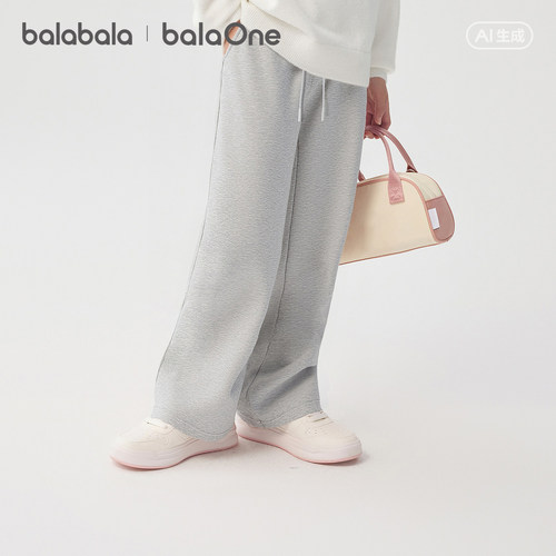 巴拉巴拉balaOne裤子直筒裤宽松