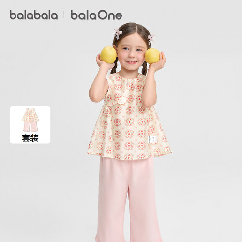 巴拉巴拉balaOne短袖套装女夏装