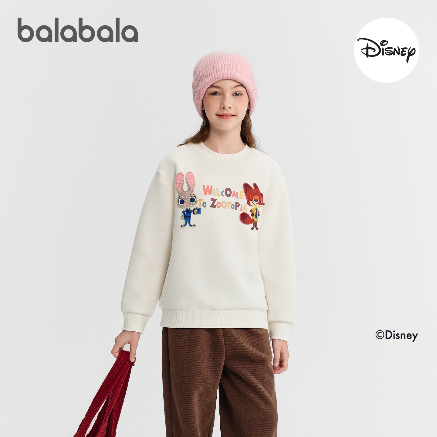 【迪士尼IP】巴拉巴拉儿童卫衣长袖男童2025新款冬装女童保暖上衣