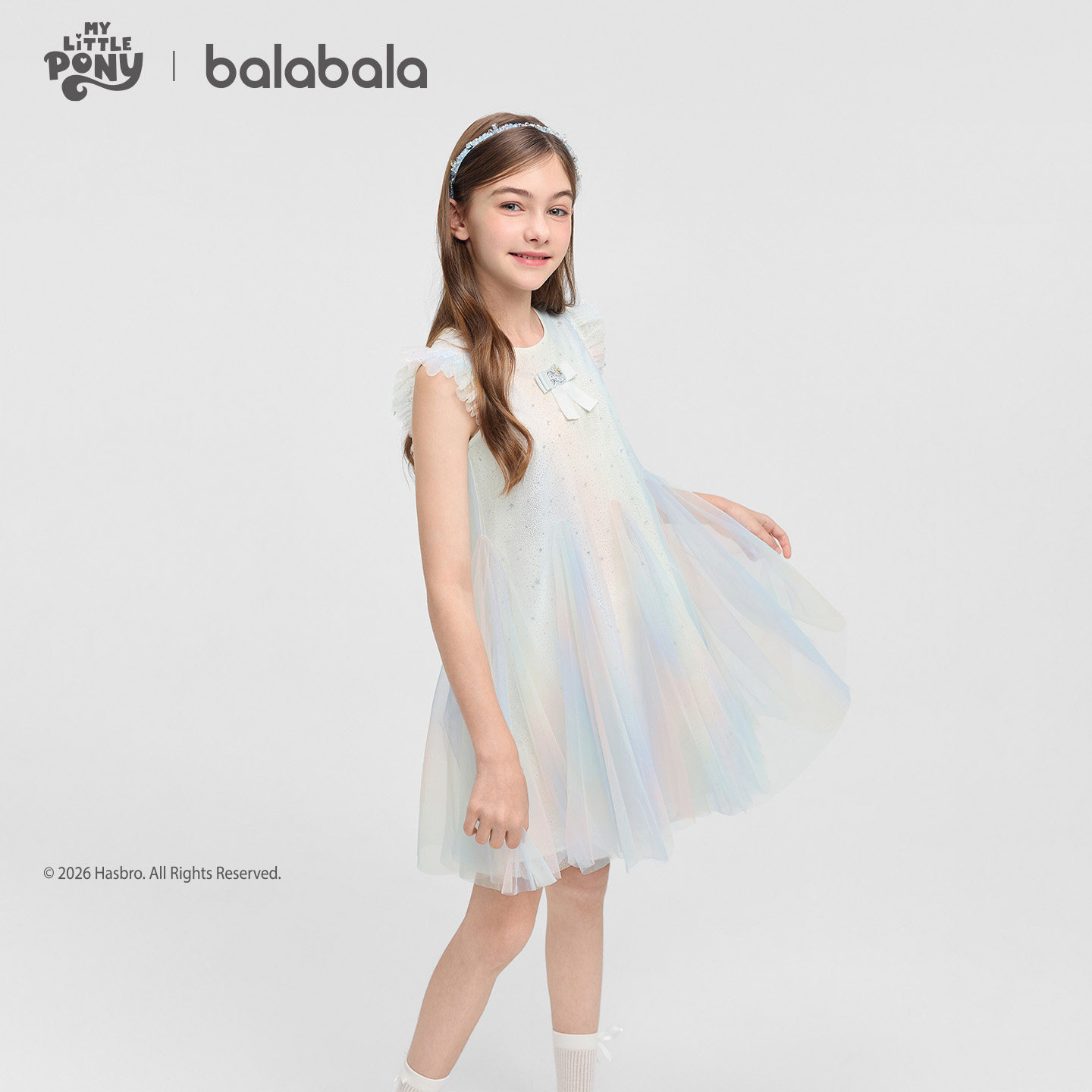 巴拉巴拉连衣裙女童网纱裙甜美图片
