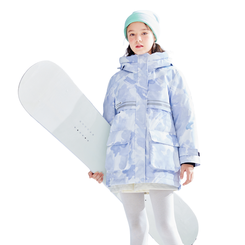 巴拉巴拉女童羽绒服冬装中长款保暖童装中大童加厚外套男童外套潮