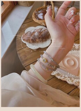 少女文玩佛珠水晶月光石草莓晶