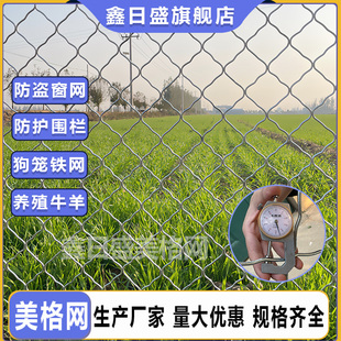 镀锌铁丝网围栏防护美格加粗护栏网格网片格网养殖铁网钢丝网焊接