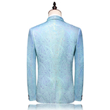【白底】外贸常年供货大码韩版花西服两件套装男结婚90270-2*P295，男装西服套装，星座103C（原1616-1）