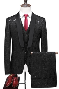 常年供货男修身结婚休闲西服三件套礼服外套支架黑色A86600*P285图片