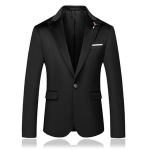 外贸大码黑丝绒男单西装新时尚修身版结婚礼服 9028-1*P165图片