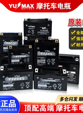 原装铃木川崎春风贝纳利哈雷宝马豪爵125踏板12V通用摩托车电瓶