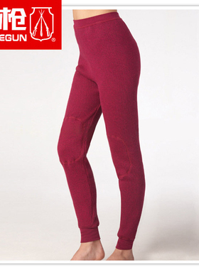 三枪直条加厚保暖女士护膝蓄热加厚保暖长裤60284B0