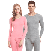 情侣套装 透气全棉内衣女纯棉棉毛衫 男女薄款 三枪保暖内衣秋衣秋裤