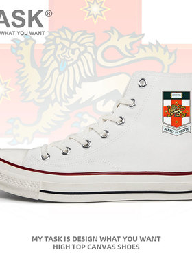 新南威尔士大学UNSW定制名校班服高帮帆布鞋男女板鞋学生设 无界