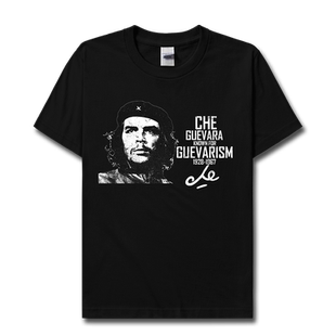 古巴革命领导人切格瓦拉英雄头像签名印花短袖T恤男女上衣设 无界