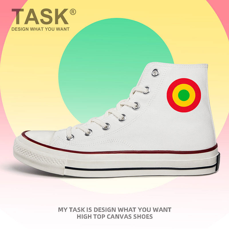 马里mali空军高帮帆布鞋男女硫化鞋夏季系带鞋子国家新款设 无界