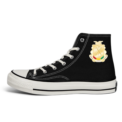 几内亚透气高帮帆布鞋