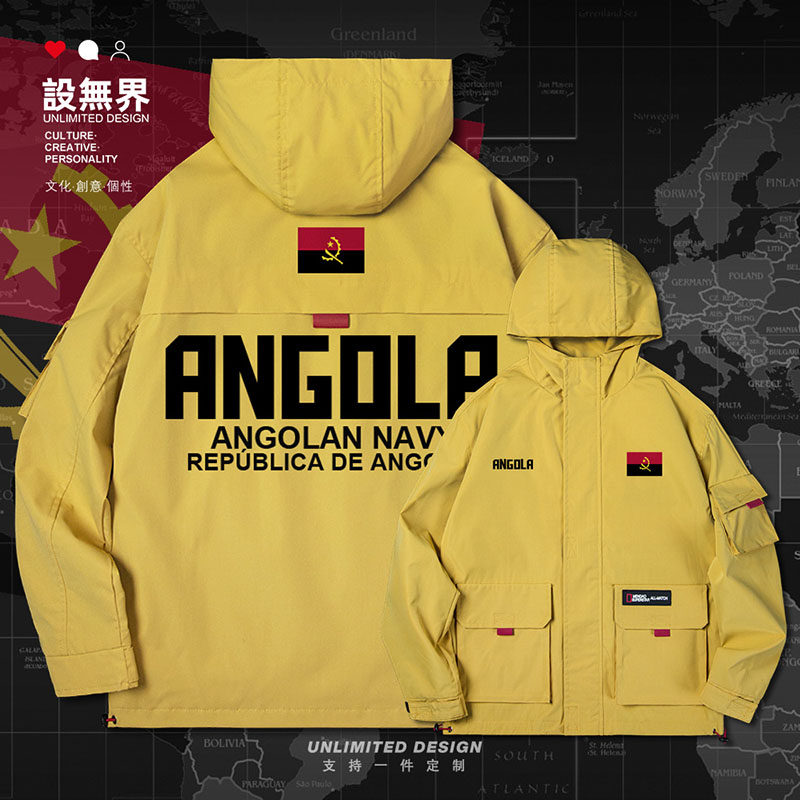 安哥拉Angola连帽男女国家特夹克