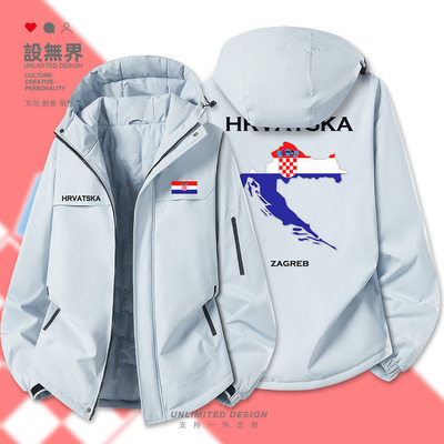 克罗地亚Croatia足球国棉服外套