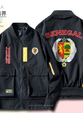 塞内加尔Senegal 休闲薄款飞行员夹克外套男女棒球服工装设 无界