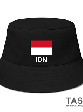 印度尼西亚Indonesia印尼国家帽子遮阳帽渔夫帽男女防晒帽设 无界