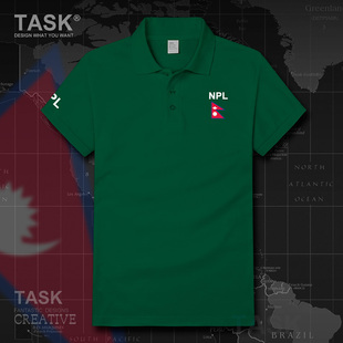 T恤足球纯棉设 民族国家队服短袖 无界 男女翻领Polo衫 尼泊尔Nepal