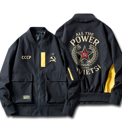 苏联CCCP麦穗镰刀红星共产夹克