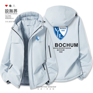 波鸿VfL Bochum德甲加厚棉服男女足球球迷棉衣外套冬装潮设 无界